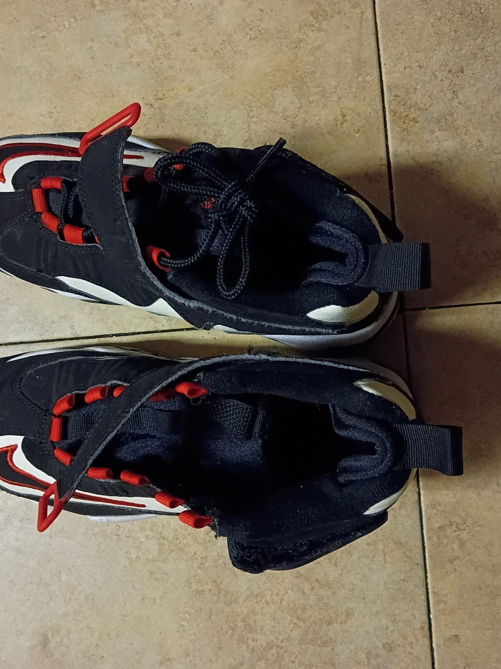 Nike Kids Black and Red High-Top Sneakers